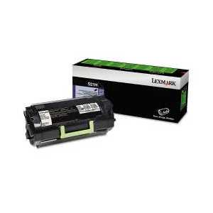 Original Lexmark 521H Black toner cartridge, 52D1H00, High Yield, 25000 pages