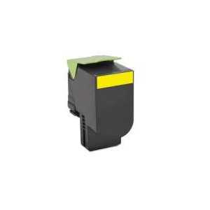 Remanufactured Lexmark 80C1SY0 Yellow toner cartridge, 2000 pages