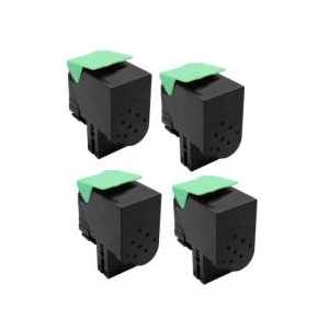 Remanufactured Lexmark 78C10K0, 78C10C0, 78C10M0, 78C10Y0 toner cartridges - 4-pack