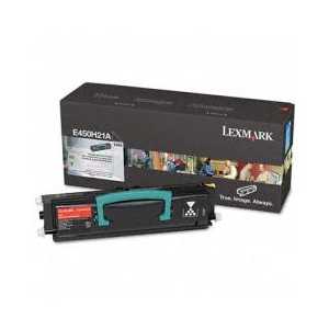 Original Lexmark E450H21A Black toner cartridge, High Yield, 11000 pages