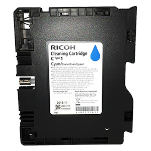 Original Ricoh Type 1 Cyan Cleaning cartridge for Ri 100 DTG Printer - 257051